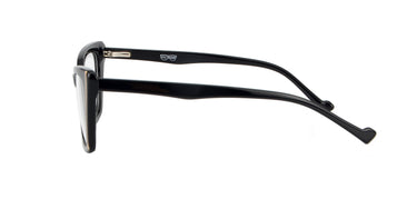 Women Vista Eyeglasses: Queen - Black - SpaceSMART Eye Clinic (Side View)